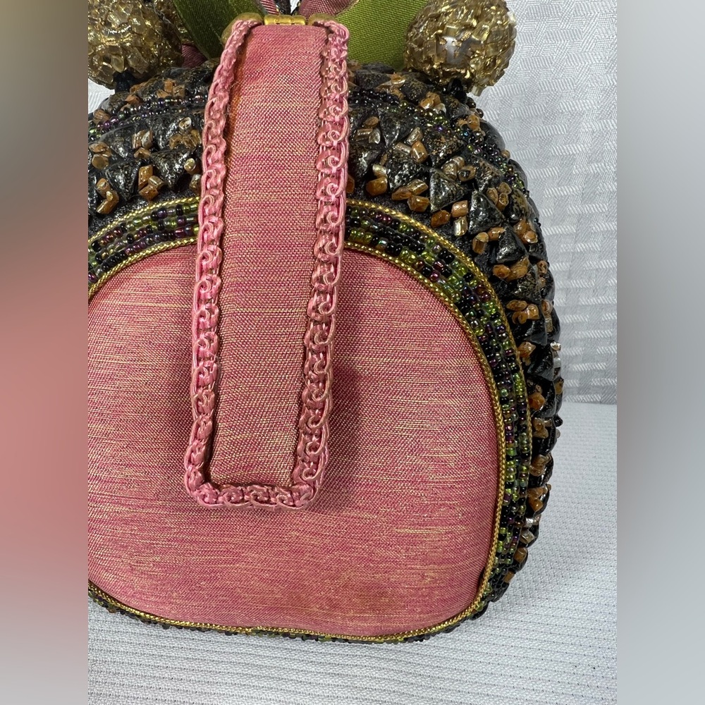 Mary Frances Beaded Floral Mini Handbag Purse - Picture 3 of 12